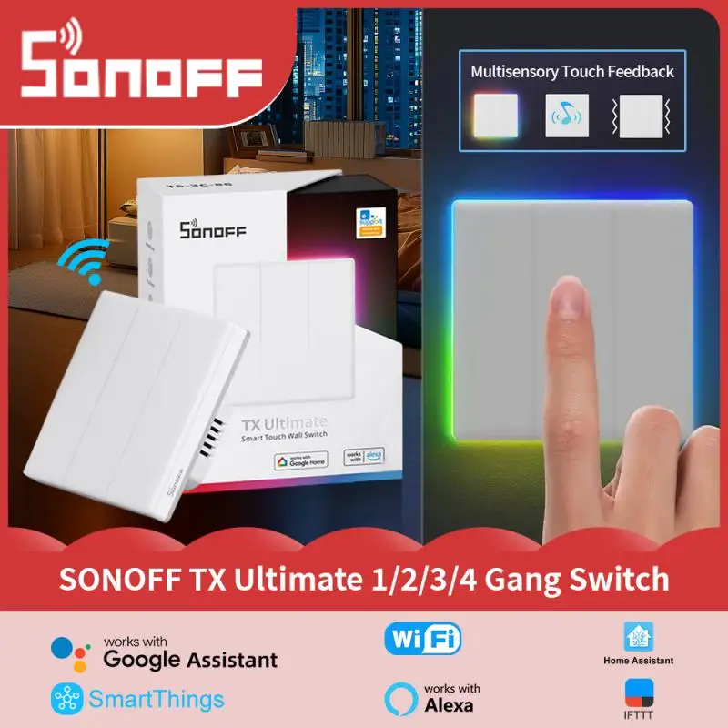 Умный настенный переключатель SONOFF T5 Wi-Fi, тип 120, полностью сенсорный доступ, светодиодный светильник, многосенсорный пульт дистанционного управления EWeLink через Alexa Google TX
Умный настенный переключатель SONOFF T5 Wi-Fi, тип 120, полностью сенсорный доступ, светодиодный светильник, многосенсорный пульт дистанционного управления EWeLink через Alexa Google TX