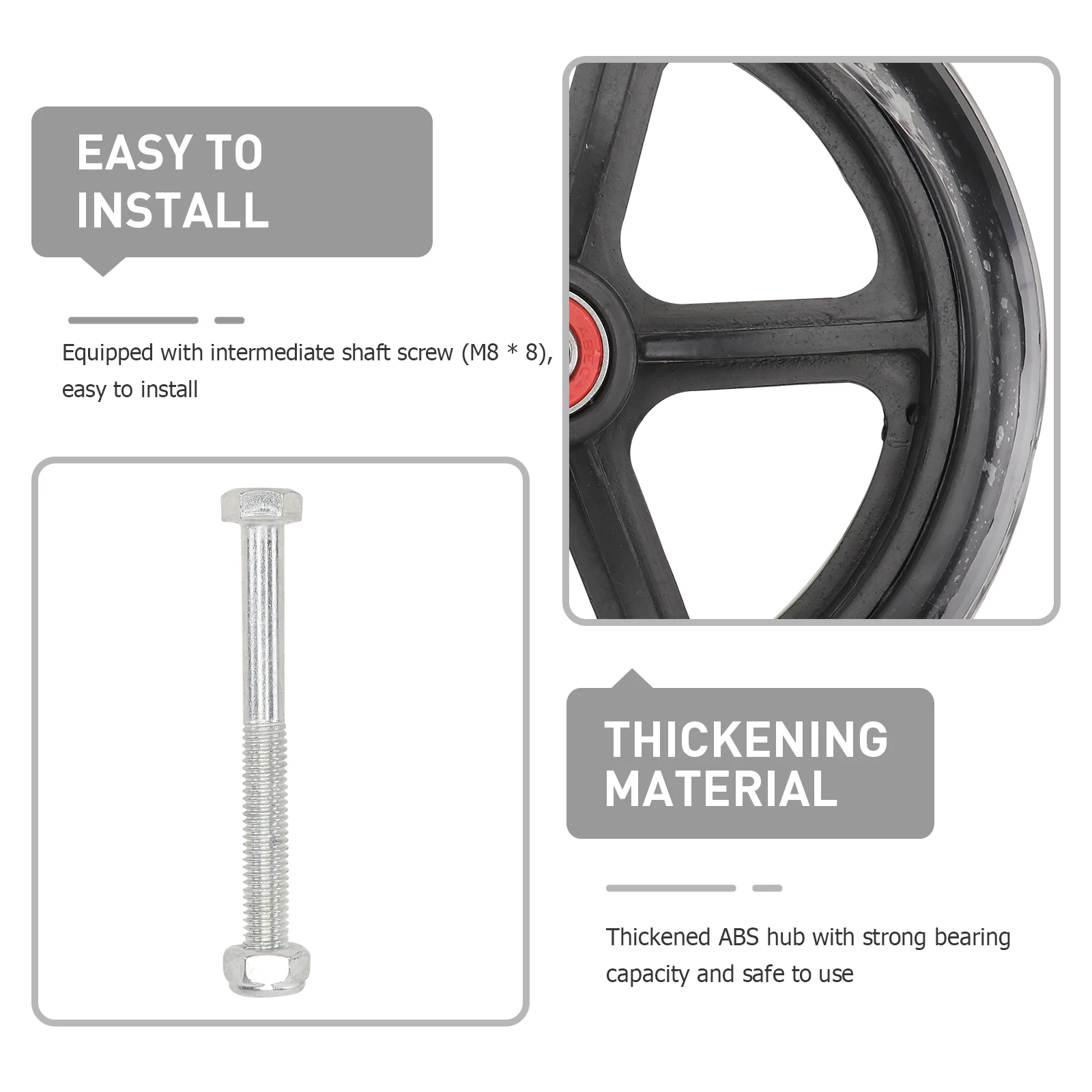 2pcs Wheelchair Accessories 7 Inch Solid Tire Front Replacement Wheels for Manual Wheelchair Quiet Smooth
2pcs Wheelchair Accessories 7 Inch Solid Tire Front Replacement Wheels for Manual Wheelchair Quiet Smooth