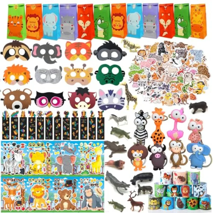 158 pcs Safari Party Favors for 12 kids Jungle Safari Birthday Party Supplies, Wild Animal Goodie Bags, Safari Birthday Decorat
158 pcs Safari Party Favors for 12 kids Jungle Safari Birthday Party Supplies, Wild Animal Goodie Bags, Safari Birthday Decorat