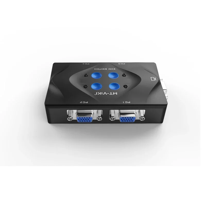 MT-ViKI MT-401-KM Настольный контроллер 4-портовый USB-переключатель VGA KVM + кабели
MT-ViKI MT-401-KM Настольный контроллер 4-портовый USB-переключатель VGA KVM + кабели