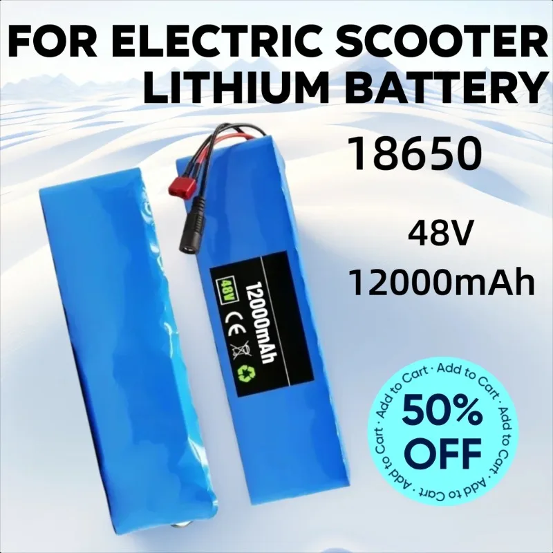 New 18650 48V 12000mAh 13S3P for Electric Scooter Lithium Battery
New 18650 48V 12000mAh 13S3P for Electric Scooter Lithium Battery