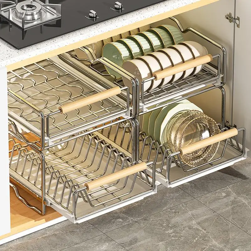 Stainless Steel Dish Storage Rack Kitchen Cabinet Inner Shelf Drawer Type Pull Basket Pull Bowl Plate Drain Bowl Rack
Stainless Steel Dish Storage Rack Kitchen Cabinet Inner Shelf Drawer Type Pull Basket Pull Bowl Plate Drain Bowl Rack