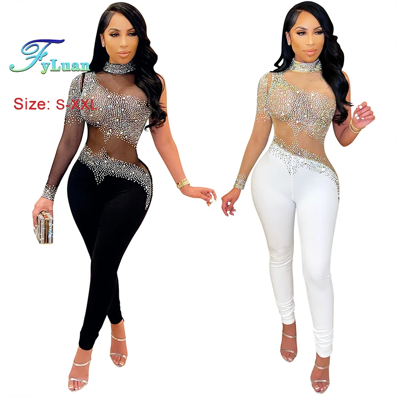 Cut Out Waist Slim Women Jumpsuits Long Sleeve Backless Sexy Crystal Tracksuit Set With Diamonds TopOne-Piece Club Vacation Outf
Cut Out Waist Slim Women Jumpsuits Long Sleeve Backless Sexy Crystal Tracksuit Set With Diamonds TopOne-Piece Club Vacation Outf