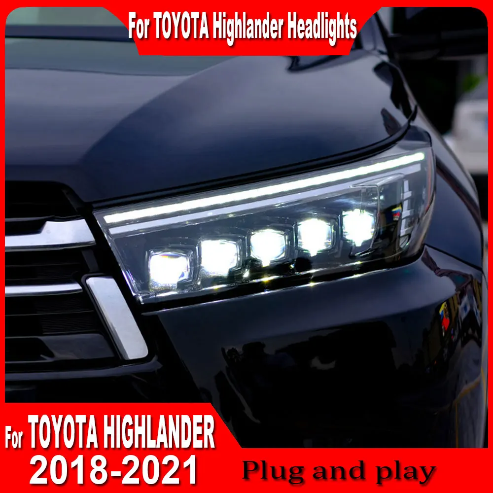Car Styling Headlights for Toyota Highlander Headlights 2018 2019 2020 2021 New LED Headlight Assembly DRL Head Lamp Projector
Car Styling Headlights for Toyota Highlander Headlights 2018 2019 2020 2021 New LED Headlight Assembly DRL Head Lamp Projector
