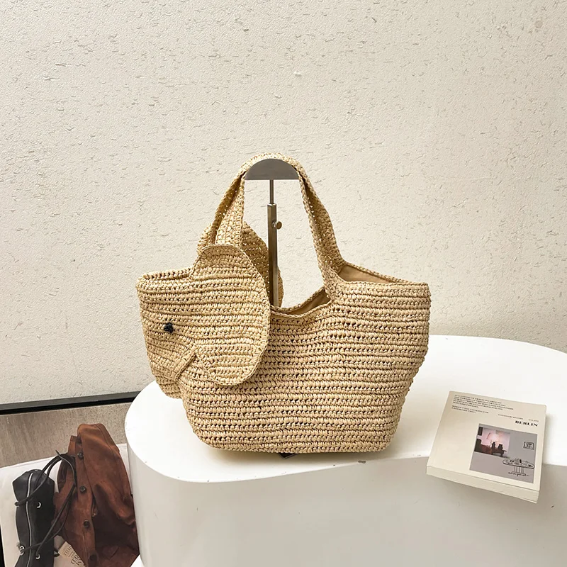 Seaside Vacation Style Lafite Grass Bag Straw Woven Bag For Women Summer Beach Large Capacity Tote Bag Hand Woven Elephant Bag
Seaside Vacation Style Lafite Grass Bag Straw Woven Bag For Women Summer Beach Large Capacity Tote Bag Hand Woven Elephant Bag