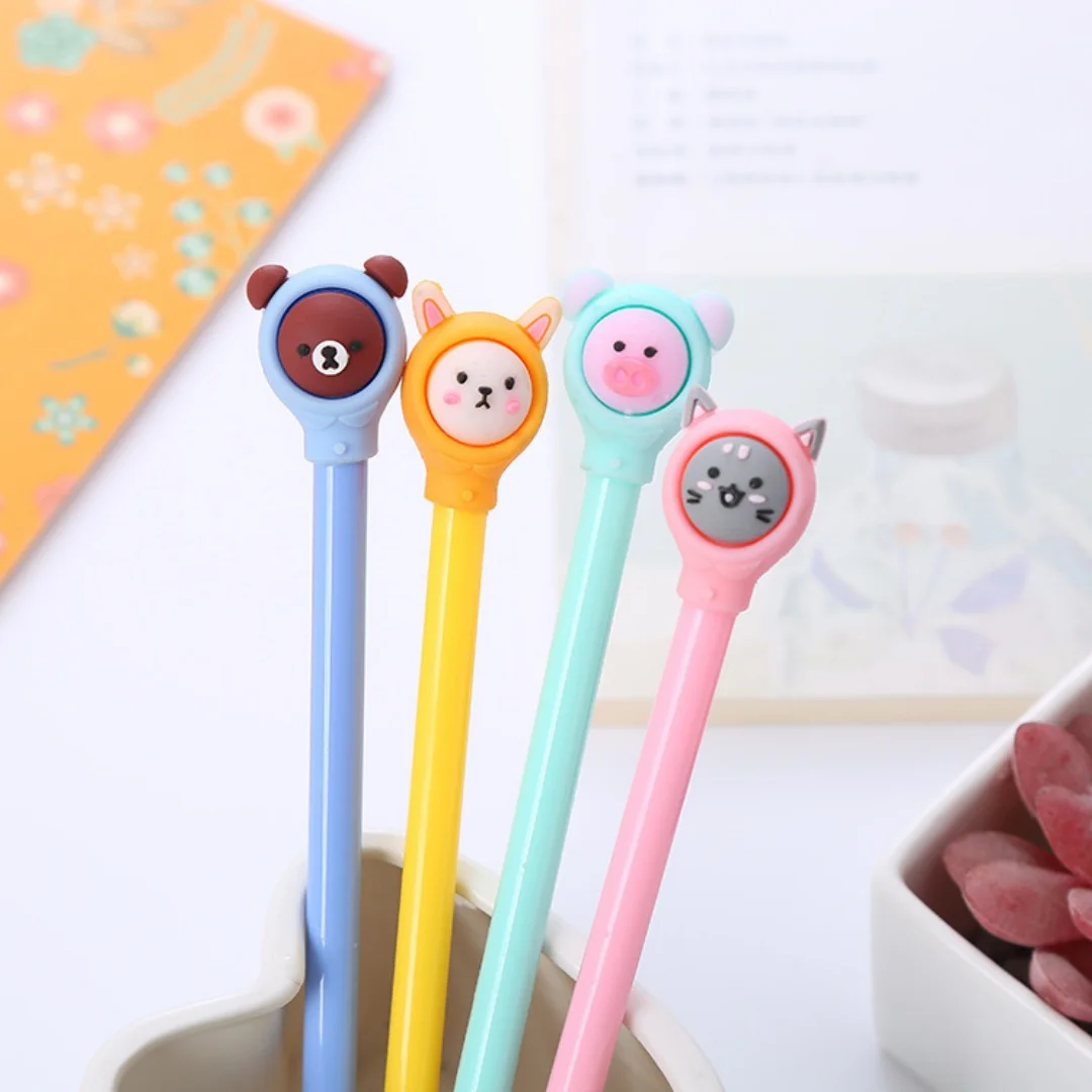 Cute Cartoon Animal Gel Pens, Kawaii Bear Rabbit Pig Cat Black Ink Pens for Students & Office Stationery
Cute Cartoon Animal Gel Pens, Kawaii Bear Rabbit Pig Cat Black Ink Pens for Students & Office Stationery