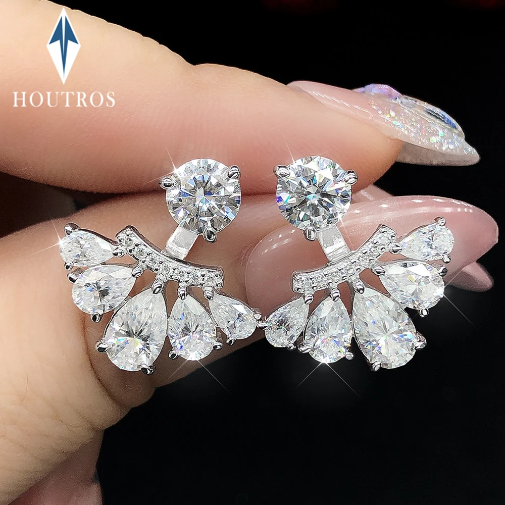 Real Full Moissanite Drop Earrings for Women Detachable Earcuff Round/Pear/Princess Cut Diamond Earrings Wedding Party Jewelry
Real Full Moissanite Drop Earrings for Women Detachable Earcuff Round/Pear/Princess Cut Diamond Earrings Wedding Party Jewelry