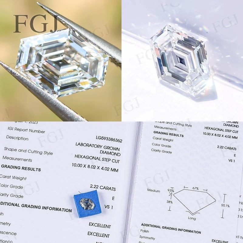 Hexagon Cut Lab Grown Diamond Top Quality Jewelry Making Materials E Color VS1 With IGI CVD HPHT Loose Stone Wholesale Price
Hexagon Cut Lab Grown Diamond Top Quality Jewelry Making Materials E Color VS1 With IGI CVD HPHT Loose Stone Wholesale Price