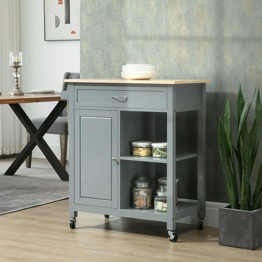 Kitchen Island Cart, Rolling Kitchen Island with Storage Shelf, Solid Wood Top, Drawer, for Dining Room, Gray
Kitchen Island Cart, Rolling Kitchen Island with Storage Shelf, Solid Wood Top, Drawer, for Dining Room, Gray