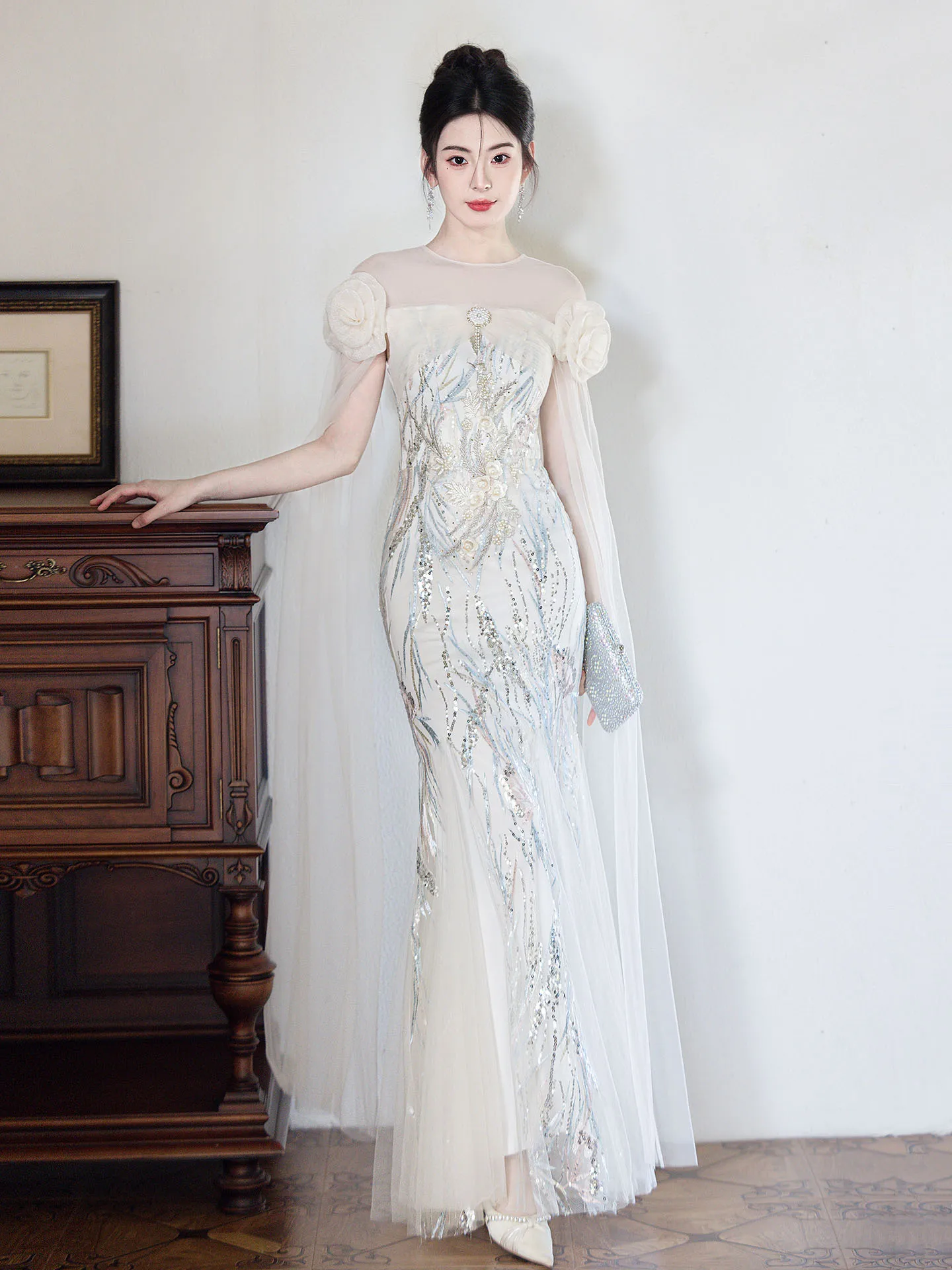 Ele Fi Tail Evening Gown Adult Host Wedding Dinner Par Performance Faionable mid Waist Long Dr
Ele Fi Tail Evening Gown Adult Host Wedding Dinner Par Performance Faionable mid Waist Long Dr