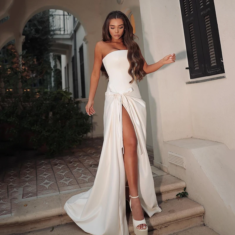 Eightree 2026 Long Mermaid Wedding Dresses Strapless Sweep Train Side Slit Bridal Dress White Wedding Ball Prom Gowns Customized
Eightree 2026 Long Mermaid Wedding Dresses Strapless Sweep Train Side Slit Bridal Dress White Wedding Ball Prom Gowns Customized
