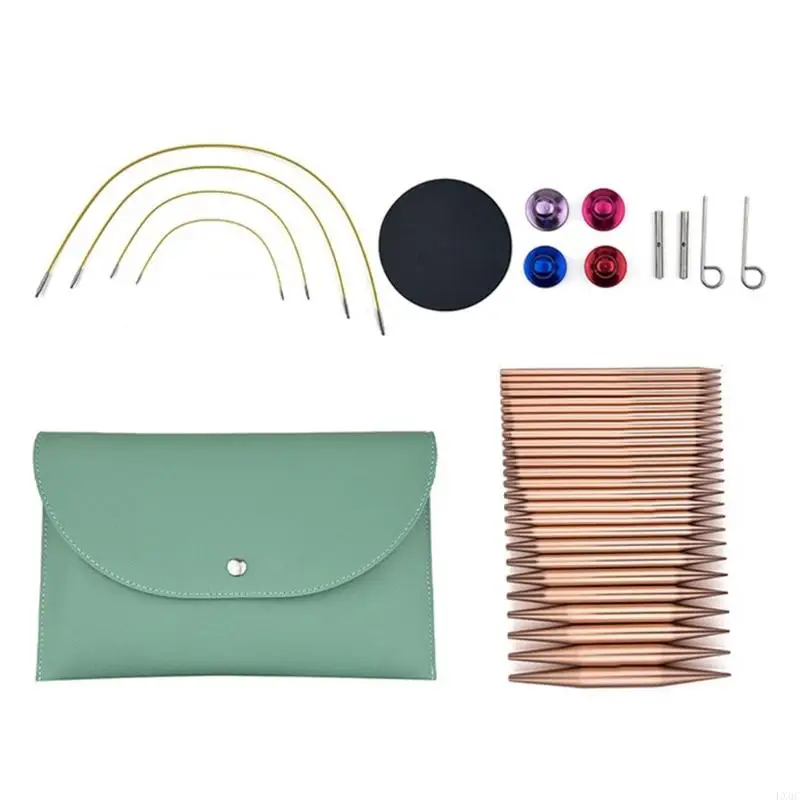 LX0C 13Pairs of Aluminum Circular Knitting Needle Interchangeable Circular Knitting Needle Set for Knitting Sweater Sock Hat
LX0C 13Pairs of Aluminum Circular Knitting Needle Interchangeable Circular Knitting Needle Set for Knitting Sweater Sock Hat