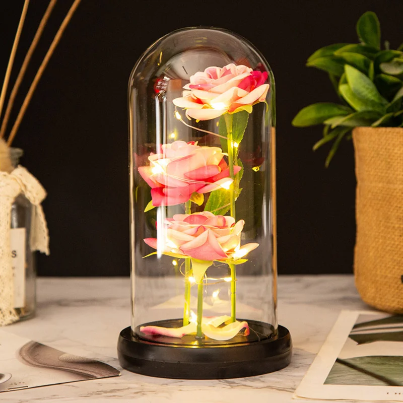 1PC LED Galaxy Three Rose Artificial Flower Bouquet Battery Powered Wedding Decor Creative Valentine's Day Mother's Gift
1PC LED Galaxy Three Rose Artificial Flower Bouquet Battery Powered Wedding Decor Creative Valentine's Day Mother's Gift