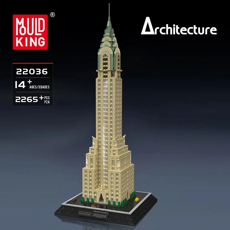 Mould King 22036 Architecture Toys The Chryslerss Building with Led Parts Building Block Assembly Brick Set Kids Christmas Gift
Mould King 22036 Architecture Toys The Chryslerss Building with Led Parts Building Block Assembly Brick Set Kids Christmas Gift