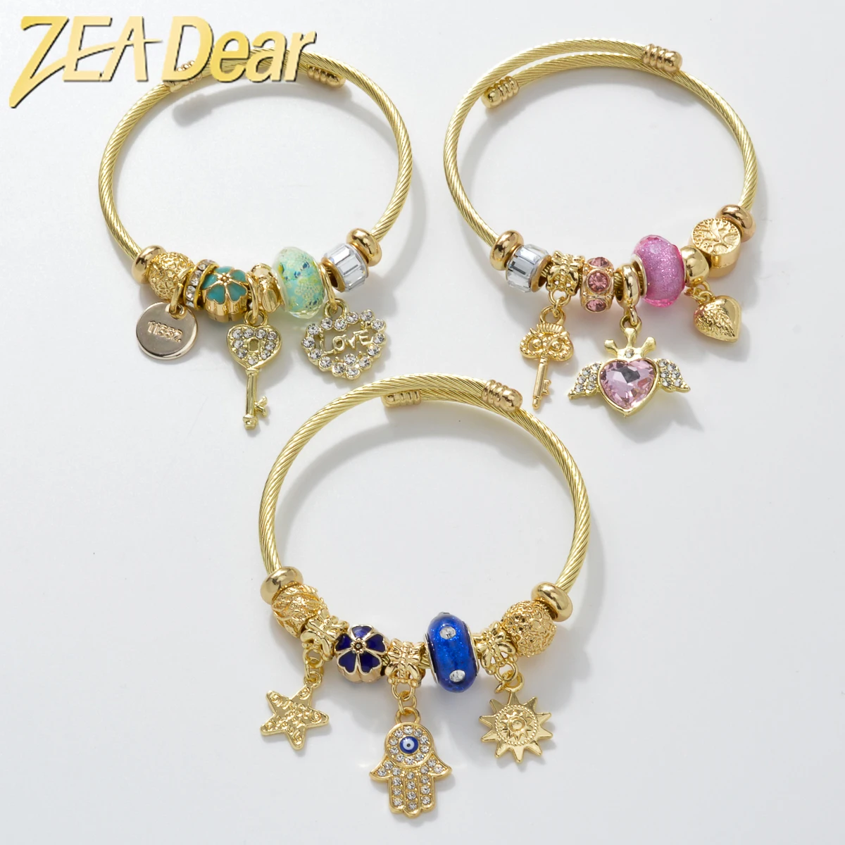 ZEADear Y2K Pandora Bracelet Gold Color Stainless Steel Cable Wire Bangle For Women Girl DIY Jewelry Angel Wings Charms
ZEADear Y2K Pandora Bracelet Gold Color Stainless Steel Cable Wire Bangle For Women Girl DIY Jewelry Angel Wings Charms