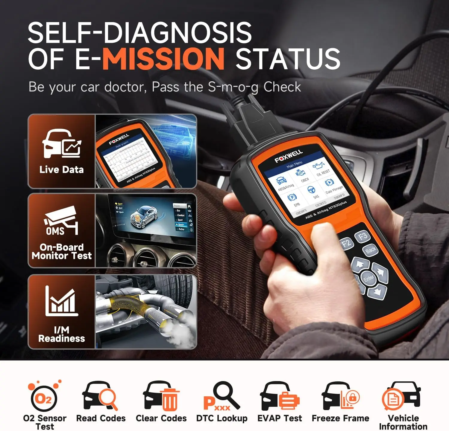 Car OBD2 Scanner Diagnostic Tool Foxwell Nt630 Plus Code Reader ABS Airbag EPB OIL SAS Calibration Engine Auto Analyzer Tool
Car OBD2 Scanner Diagnostic Tool Foxwell Nt630 Plus Code Reader ABS Airbag EPB OIL SAS Calibration Engine Auto Analyzer Tool