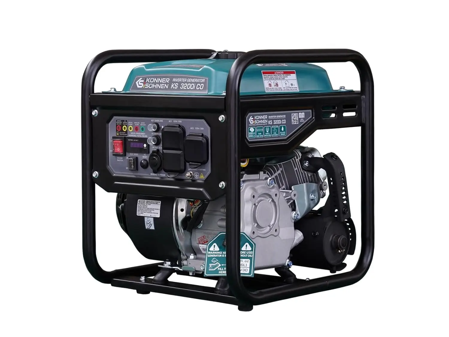 Konner&Sohnen Gas Inverter Generator - 3200 Watts, 230V, Lightweight and Portable, with CO Sensor and, Customized
Konner&Sohnen Gas Inverter Generator - 3200 Watts, 230V, Lightweight and Portable, with CO Sensor and, Customized