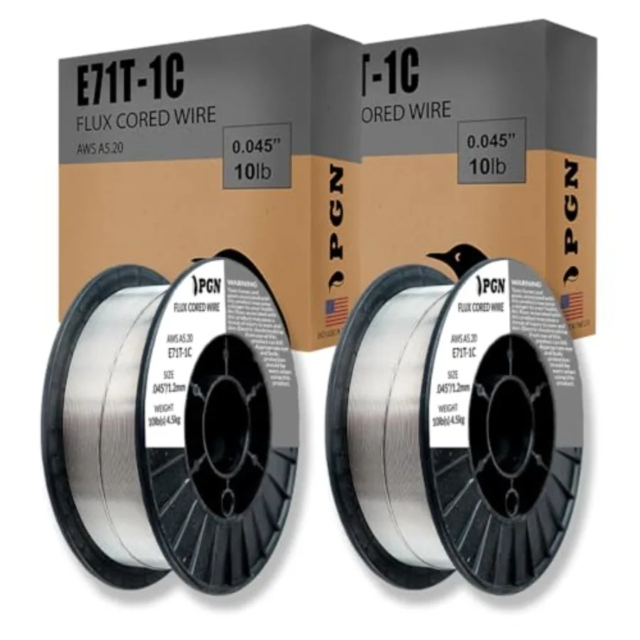 Flux Core Welding Wire E71T-1C .045" – 10 lb Spool | Gas-Shielded MIG Wire for Mild Steel | All Position FCAW Welding Wire
Flux Core Welding Wire E71T-1C .045" – 10 lb Spool | Gas-Shielded MIG Wire for Mild Steel | All Position FCAW Welding Wire