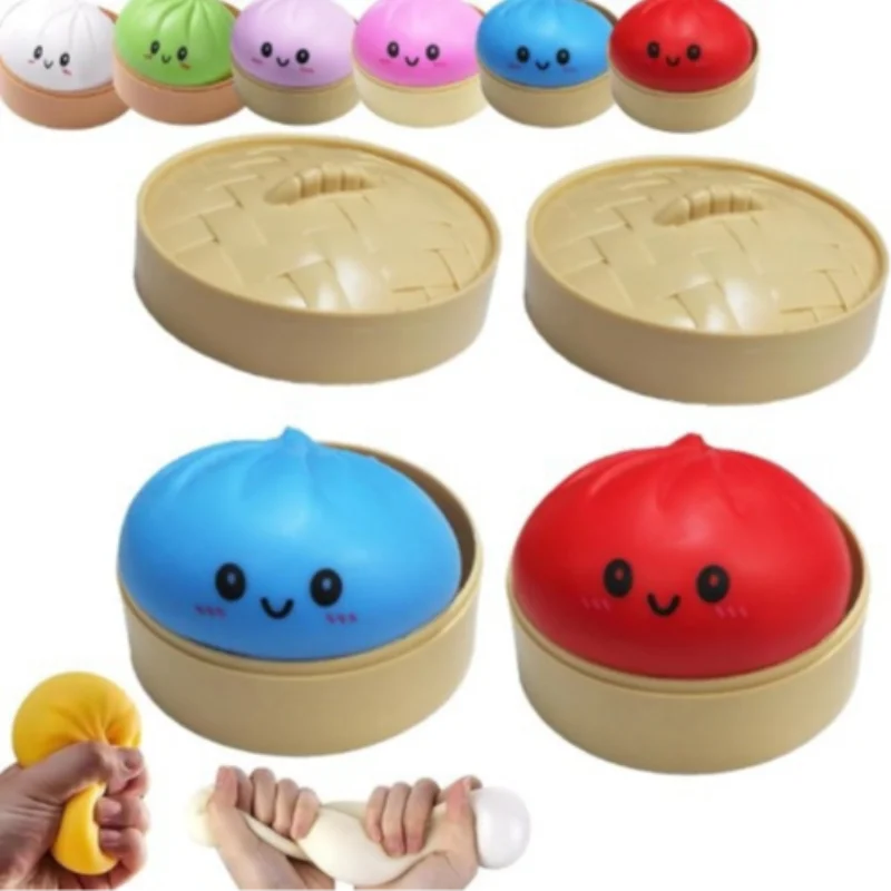 Colorful Dumpling Stress Balls Fidget Sensory Toys Simulation Food Squishies Bun with Steamer Squeeze Dough Ball Gifts
Colorful Dumpling Stress Balls Fidget Sensory Toys Simulation Food Squishies Bun with Steamer Squeeze Dough Ball Gifts