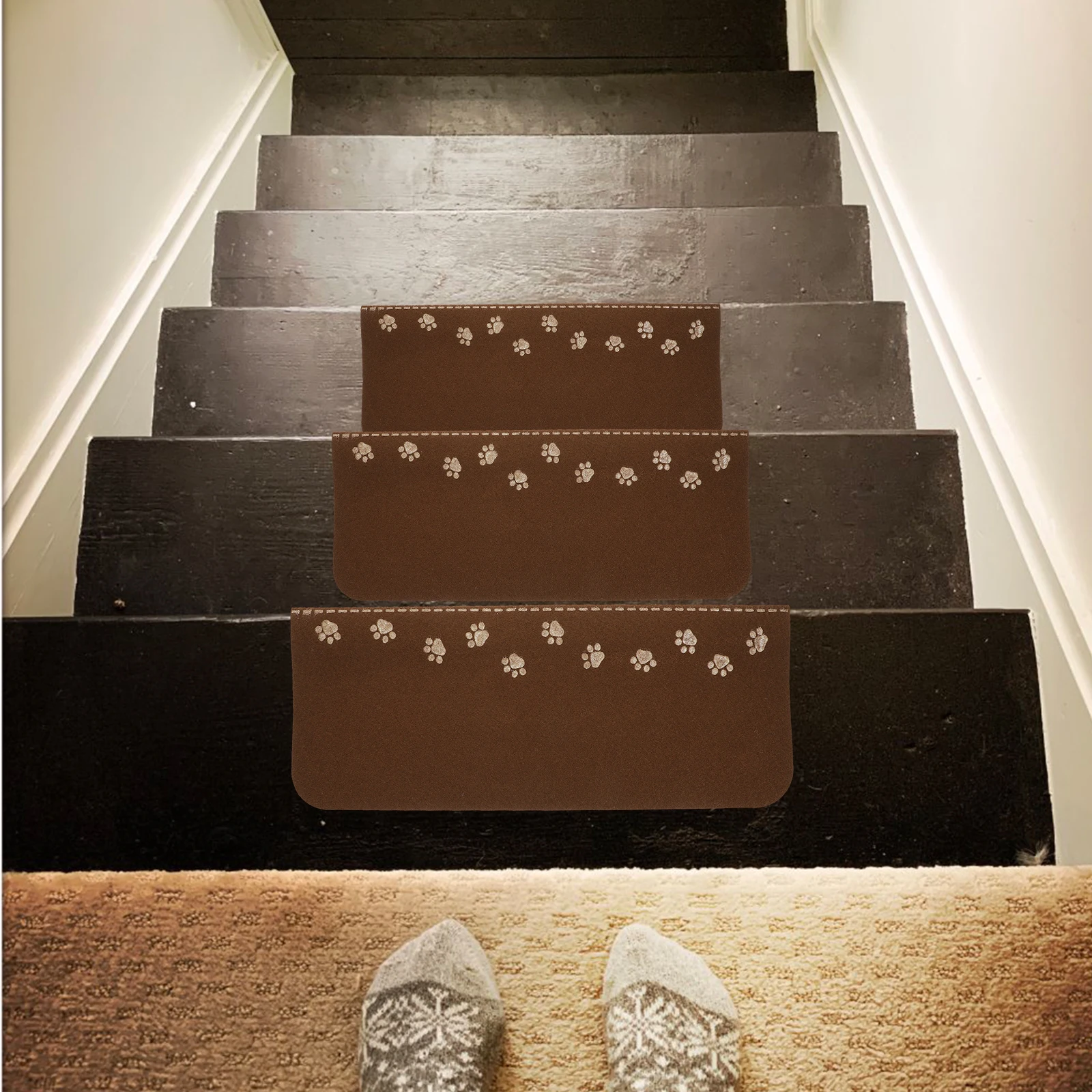 3Pcs Non-Slip Luminous Stair Tread Design Mat for Indoor Outdoor Stairs Washable Stair Carpet Pad
3Pcs Non-Slip Luminous Stair Tread Design Mat for Indoor Outdoor Stairs Washable Stair Carpet Pad