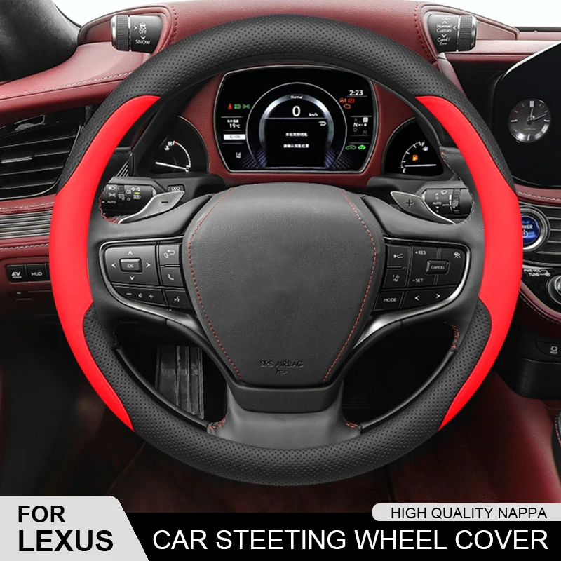 Leather Car Steering Wheel Cover For Lexus F Sport ES200 ES300 RX300 LS500h IS300 CT200h NX300 UX300 LX570 GS GX HS Accessories
Leather Car Steering Wheel Cover For Lexus F Sport ES200 ES300 RX300 LS500h IS300 CT200h NX300 UX300 LX570 GS GX HS Accessories