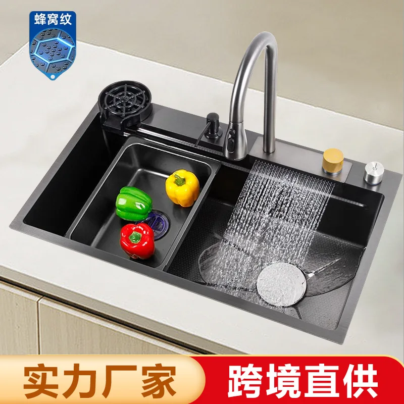 Embossed stainless steel large single slot household kitchen nano sink multi-functional dishwashing sink support drop shipping
Embossed stainless steel large single slot household kitchen nano sink multi-functional dishwashing sink support drop shipping