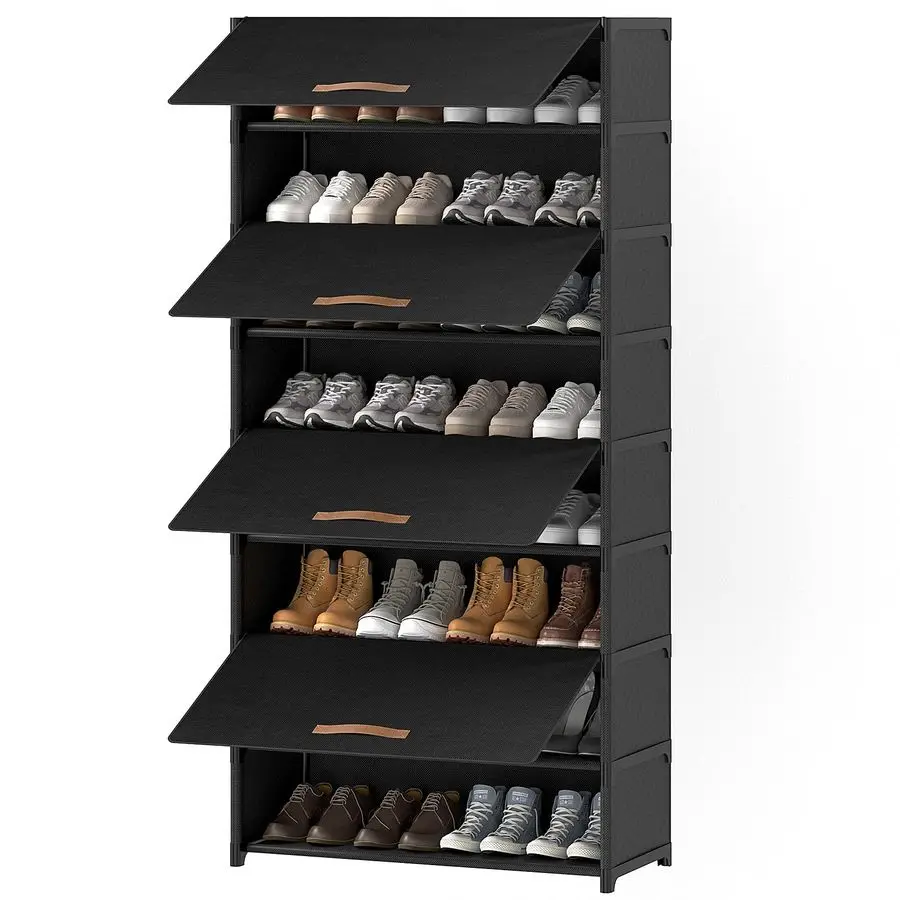 Shoe Rack, 9 Tier Shoe Storage Cabinet with Door 36 Pair Plastic Shoe Shelves Organizer for Closet, Entryway, Hallway, Bedroom,
Shoe Rack, 9 Tier Shoe Storage Cabinet with Door 36 Pair Plastic Shoe Shelves Organizer for Closet, Entryway, Hallway, Bedroom,