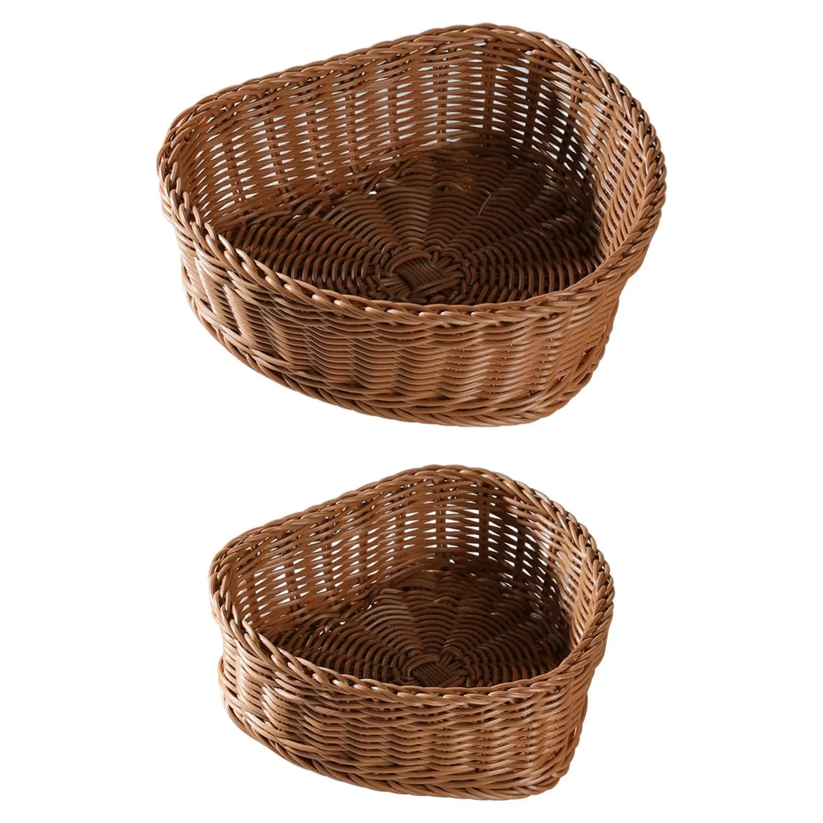 Imitation Rattan Heart Basket Fruit Vegetables Basket Creative Desktop Sundries Basket Bread Basket Handwoven for Dining Room
Imitation Rattan Heart Basket Fruit Vegetables Basket Creative Desktop Sundries Basket Bread Basket Handwoven for Dining Room