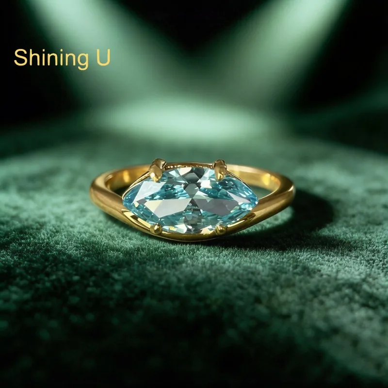 Shining U 925 Sterling Silver 6*12mm Green Marquise Cut High Carbon Diamond Gems Ring for Women Fine Jewelry Engagement
Shining U 925 Sterling Silver 6*12mm Green Marquise Cut High Carbon Diamond Gems Ring for Women Fine Jewelry Engagement