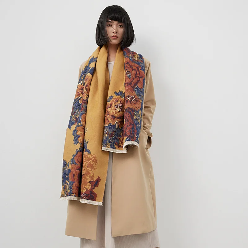 Luxury Brand Two-Sided Ethnic Style Scarf Pashmina Cashmere Soft Warm Fringe Pashmina Shawl Winter Coldproof Windproof Blanket
Luxury Brand Two-Sided Ethnic Style Scarf Pashmina Cashmere Soft Warm Fringe Pashmina Shawl Winter Coldproof Windproof Blanket