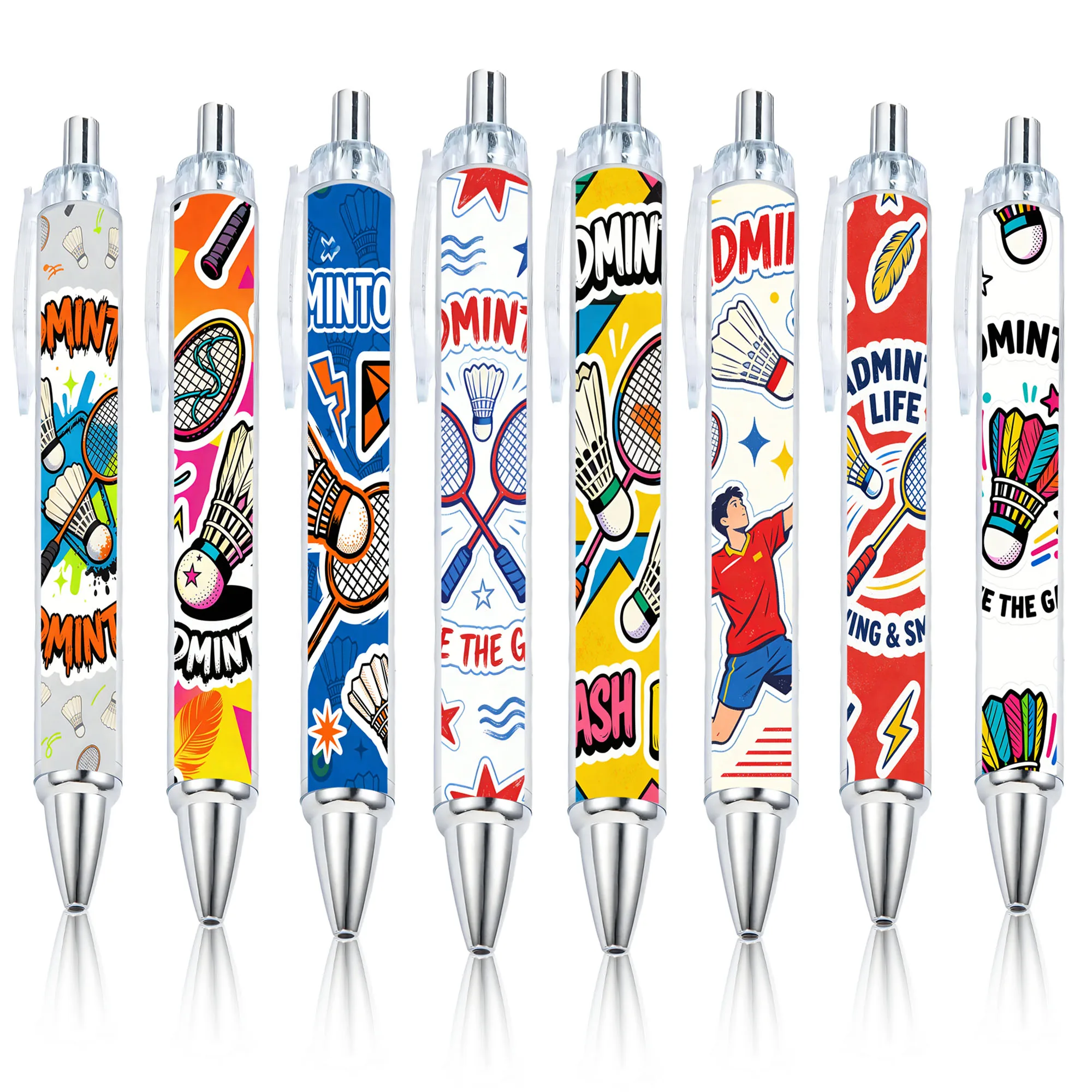 Набор из 8 шариковых ручек в спортивном стиле, креативные ручки с узором в виде бадминтонных воланов, канцелярские принадлежности для ежедневного письма школьникам.
Набор из 8 шариковых ручек в спортивном стиле, креативные ручки с узором в виде бадминтонных воланов, канцелярские принадлежности для ежедневного письма школьникам.