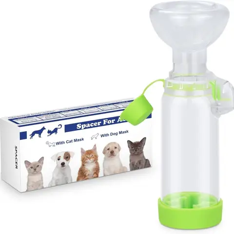 Tanque nebulizador para animais de estimação, para cães ou gatos. Almofada portátil para administração de medicamentos para animais de estimação, equipada com indicador de respiração.