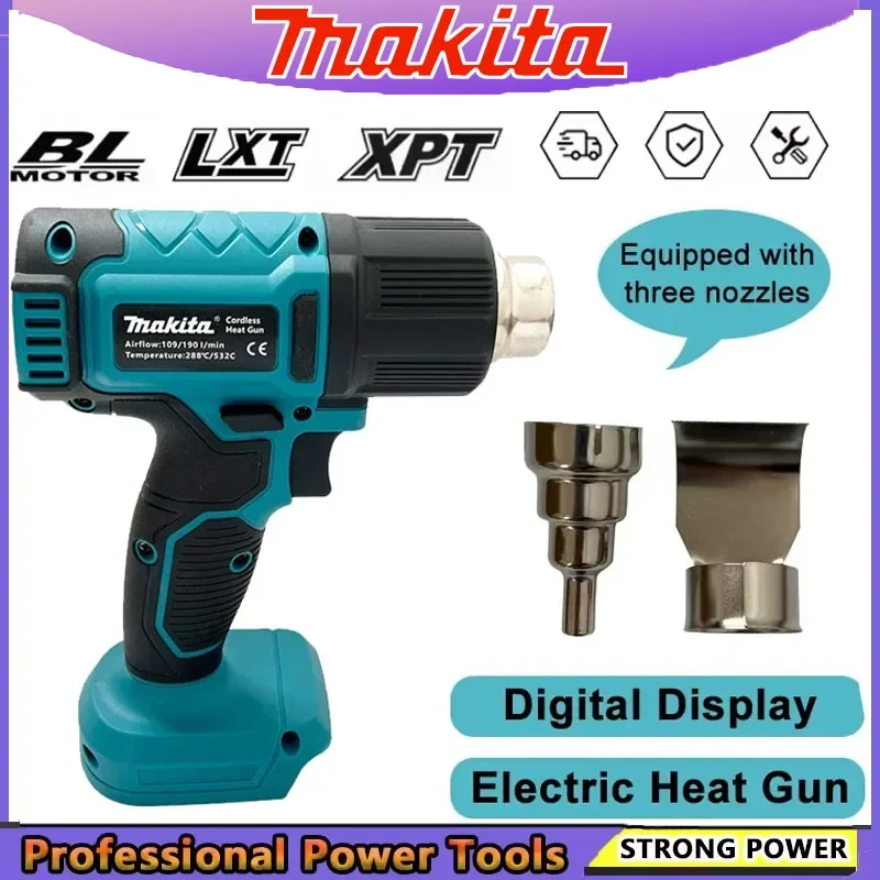 Тепловая пушка Makita, беспроводной фен, промышленный ручной электрический тепловой пистолет с регулируемой температурой, батарея 18 В
Тепловая пушка Makita, беспроводной фен, промышленный ручной электрический тепловой пистолет с регулируемой температурой, батарея 18 В