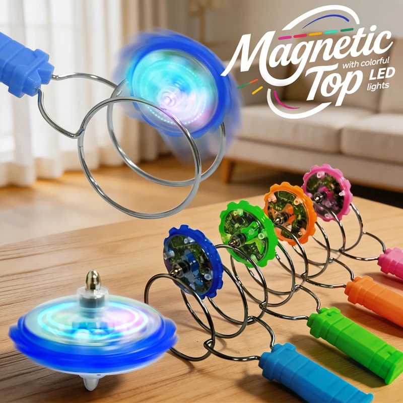 Creative LED Magnetic Orbit Spinning Gyro Hand Crank Flashing Light Rail Spinner Fun Fidget Toy Party Favor Desk Decor Gifts
Creative LED Magnetic Orbit Spinning Gyro Hand Crank Flashing Light Rail Spinner Fun Fidget Toy Party Favor Desk Decor Gifts