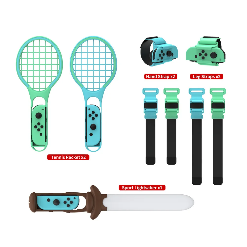 For Switch Handle Body Photosensitive Sword + Sports strap + Tennis racket + Wristband 7 in 1 Sports Set
For Switch Handle Body Photosensitive Sword + Sports strap + Tennis racket + Wristband 7 in 1 Sports Set