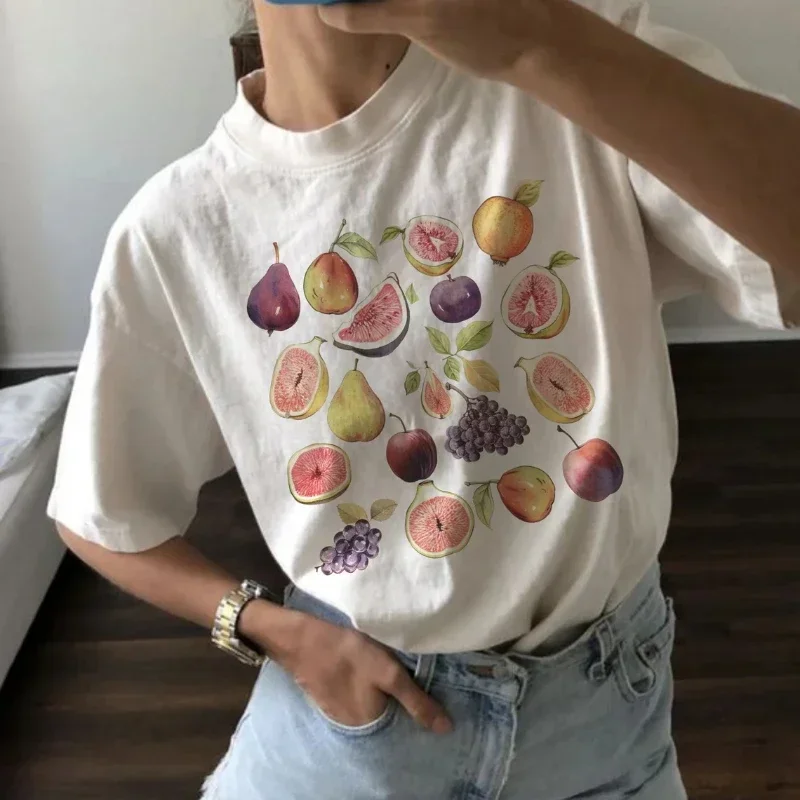 Summer Women's Aesthetic Fruit Berry T-shirt Fashion Cotton Tee Fruit Lover Blueberry Shirt with Cute Strawberry Cute Berry Top
Summer Women's Aesthetic Fruit Berry T-shirt Fashion Cotton Tee Fruit Lover Blueberry Shirt with Cute Strawberry Cute Berry Top