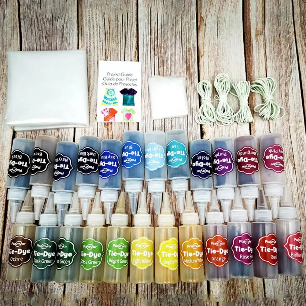 90Pcs/Set 24 Colors Fabric Textile Paints Fabric Dyes Clothes Pigments Tie Dye Kit Assembled Tie Dye Pigments Kit Dye Paints
90Pcs/Set 24 Colors Fabric Textile Paints Fabric Dyes Clothes Pigments Tie Dye Kit Assembled Tie Dye Pigments Kit Dye Paints