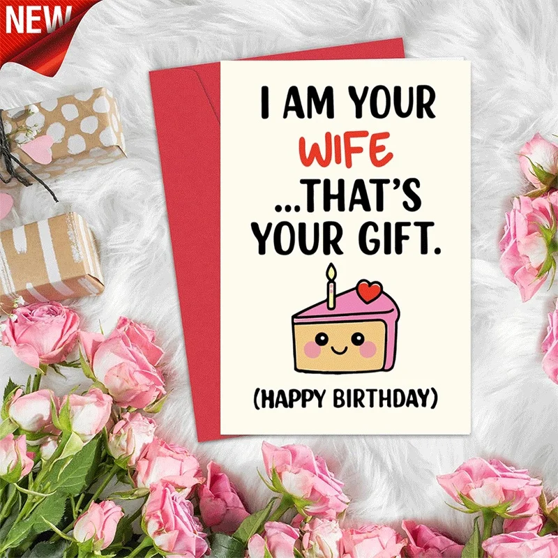 Happy Birthday Card, Funny Wife Themed Birthday Greeting Card for Husband, Humorous Birthday Gift Card for Spo
Happy Birthday Card, Funny Wife Themed Birthday Greeting Card for Husband, Humorous Birthday Gift Card for Spo