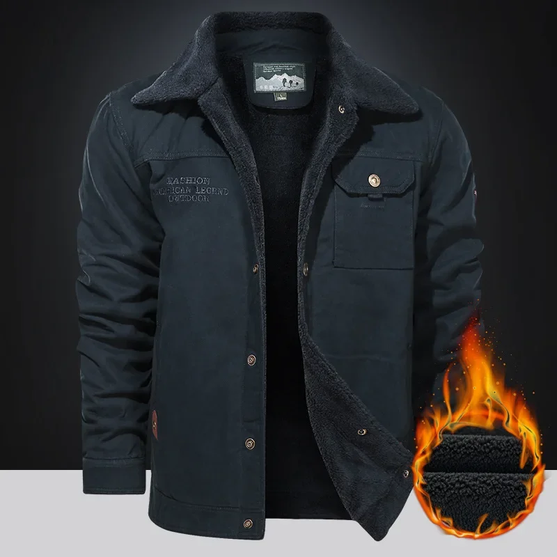 Winter Cotton Casual Mens Plus Velve Windbreaker Mens High Quality Military Jacket Bomber Jacket Male Outwear Fleece Thick Warm
Winter Cotton Casual Mens Plus Velve Windbreaker Mens High Quality Military Jacket Bomber Jacket Male Outwear Fleece Thick Warm