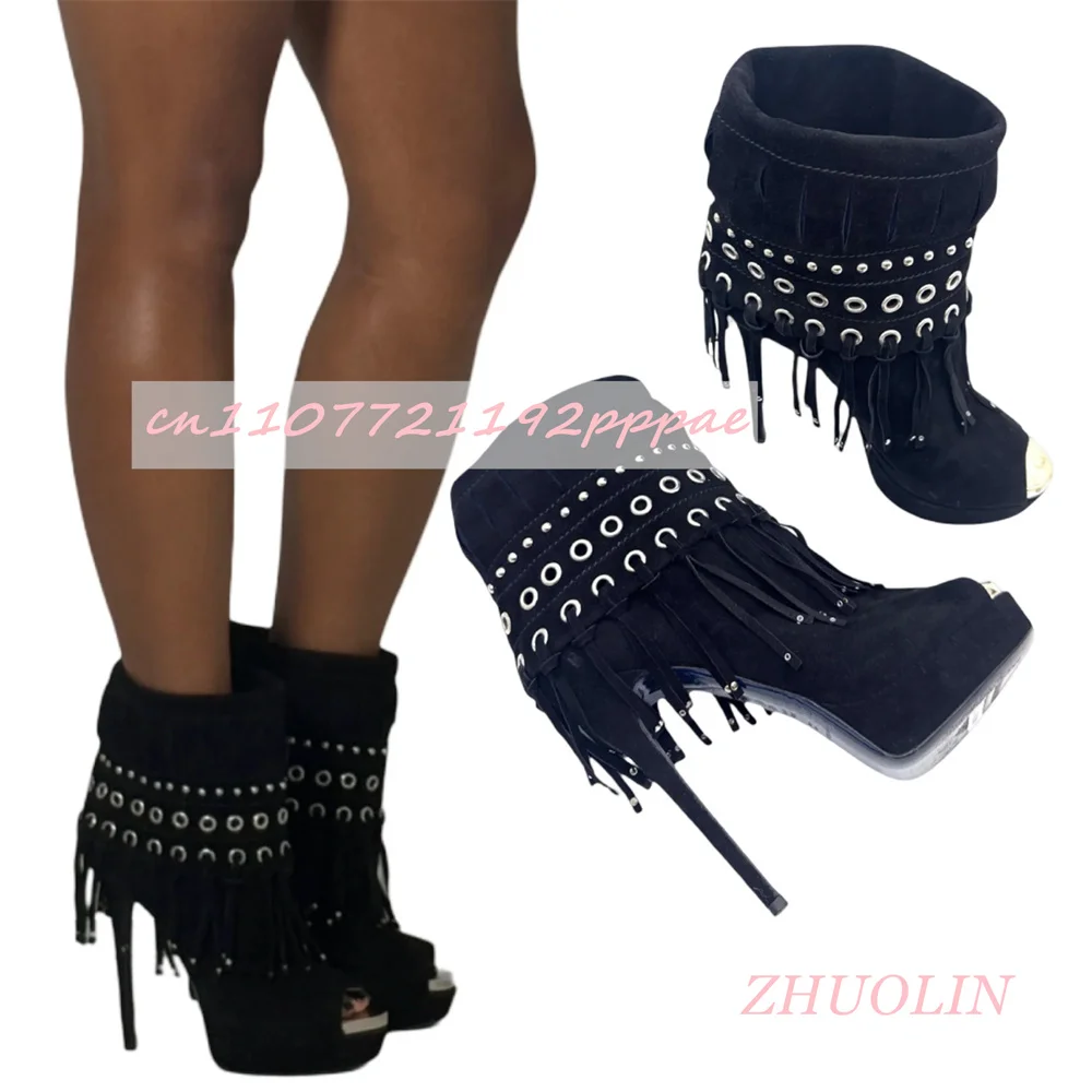 Летние женские черные замшевые сандалии с открытым носком и кисточками, роскошные банкетные ботильоны без шнуровки, сексуальные женские ботинки для выпускного вечера, Zapatos Mujer
Летние женские черные замшевые сандалии с открытым носком и кисточками, роскошные банкетные ботильоны без шнуровки, сексуальные женские ботинки для выпускного вечера, Zapatos Mujer