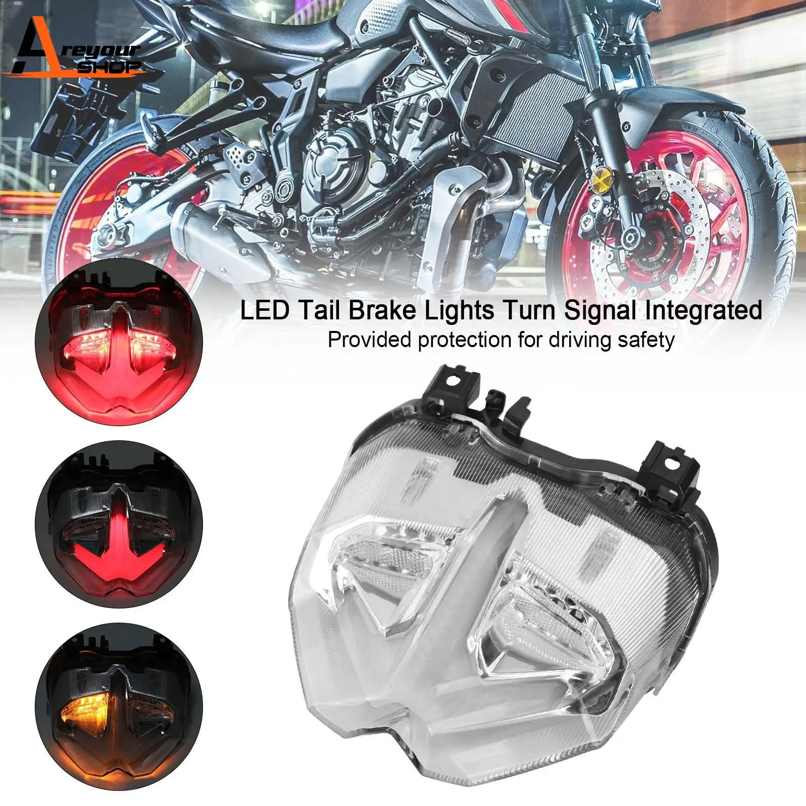 Areyourshop Tail Brake Lights Turn Signal Integrated For YAMAHA MT-09 MT10 SP 2021-2022 Motor Parts 
Areyourshop Tail Brake Lights Turn Signal Integrated For YAMAHA MT-09 MT10 SP 2021-2022 Motor Parts