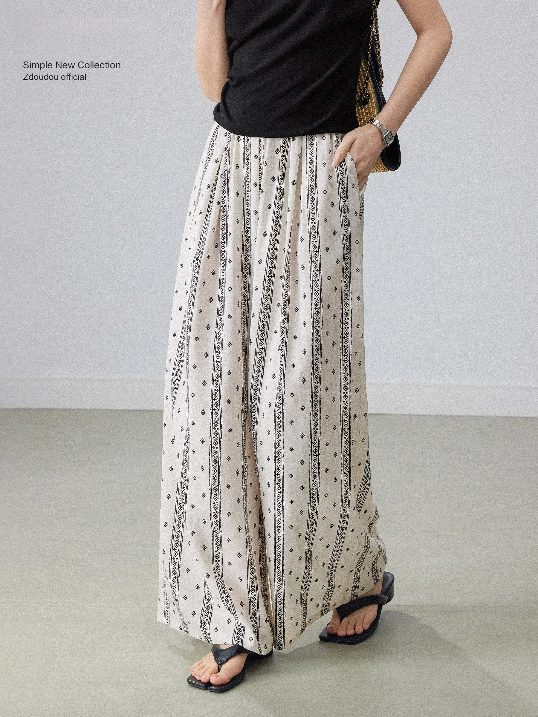Casual Bohemian Style High Waist Wide Leg Pants Women's Spring Summer Loose Straight Cut Trousers Floral Embroidery Holiday Mood
Casual Bohemian Style High Waist Wide Leg Pants Women's Spring Summer Loose Straight Cut Trousers Floral Embroidery Holiday Mood
