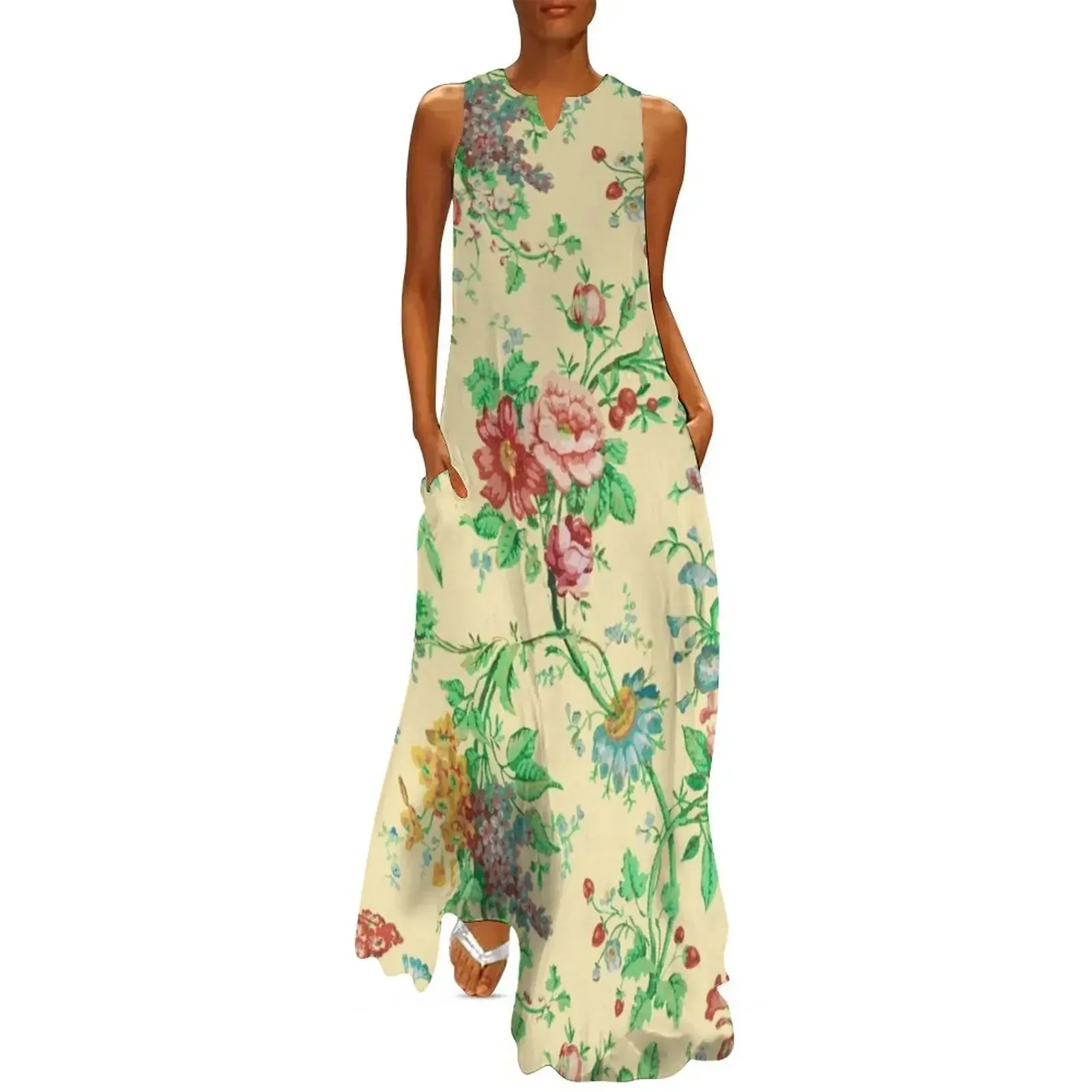 COLORFUL FLOWERS AND LEAVES IN IVORY,CLASSIC FLORAL PATTERN Long Dress elegant women's sets Woman dresses Dress
COLORFUL FLOWERS AND LEAVES IN IVORY,CLASSIC FLORAL PATTERN Long Dress elegant women's sets Woman dresses Dress