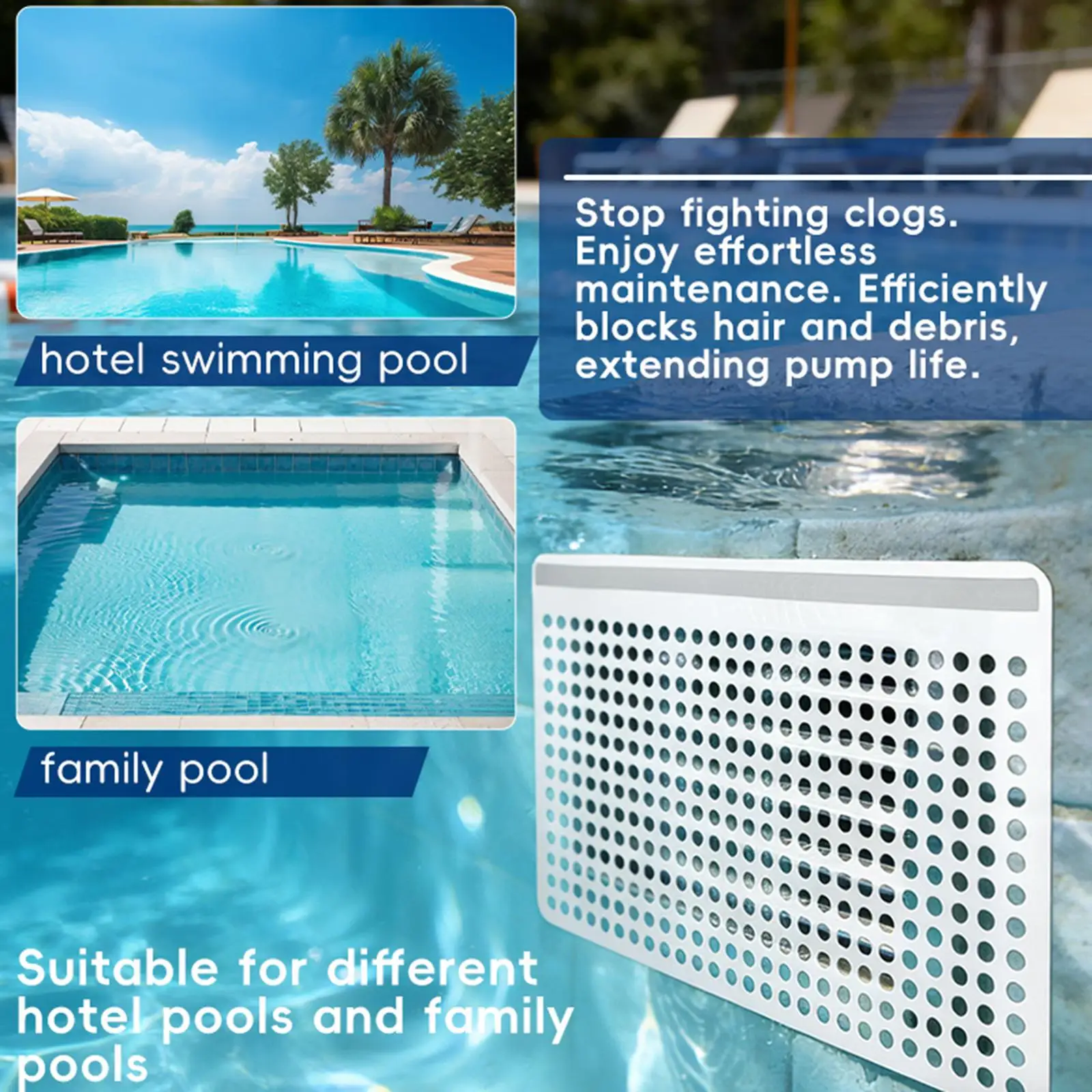 Pool Skimmer Protection Grid Mesh Removable Leaf Catcher Cleaning Tool for Above Ground Swimming Pools Accessory
Pool Skimmer Protection Grid Mesh Removable Leaf Catcher Cleaning Tool for Above Ground Swimming Pools Accessory