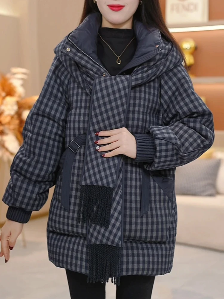 Модная женская теплая куртка в клетку большого размера из хлопка, в корейском стиле, для повседневной носки, с капюшоном, на молнии, с длинными рукавами
Модная женская теплая куртка в клетку большого размера из хлопка, в корейском стиле, для повседневной носки, с капюшоном, на молнии, с длинными рукавами