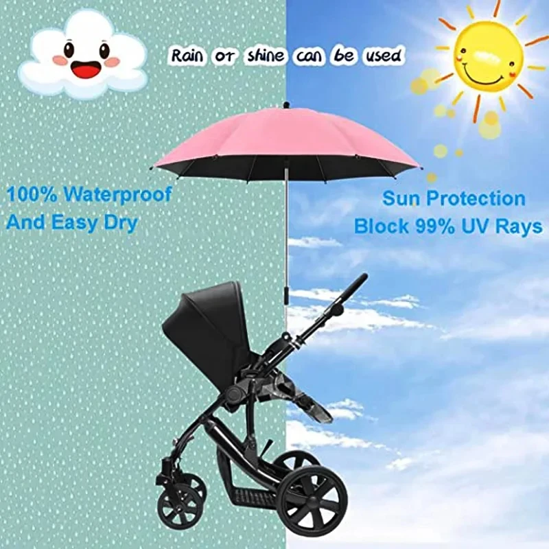 UV Protection Baby Stroller Umbrella With Clamp Universal Sunscree Rainproof Stroller Cover Umbrella Baby Stroller Accessories
UV Protection Baby Stroller Umbrella With Clamp Universal Sunscree Rainproof Stroller Cover Umbrella Baby Stroller Accessories