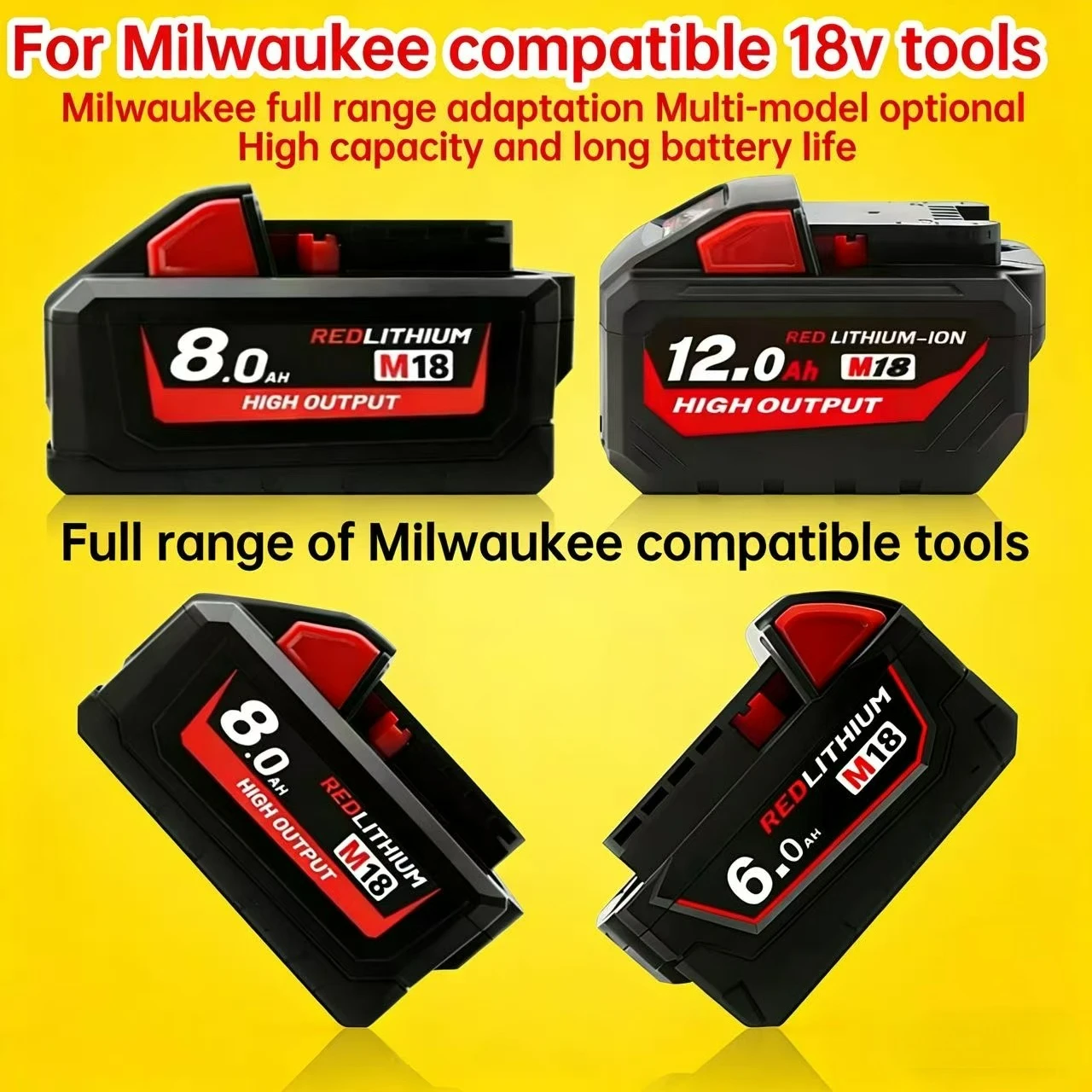 For Original Genuine Milwaukee Battery M18B6 6.0Ah 48-11-1860 48-11-1850 M18 Tool Lithium M18-HB8 8.0Ah 12.0Ah Battery
For Original Genuine Milwaukee Battery M18B6 6.0Ah 48-11-1860 48-11-1850 M18 Tool Lithium M18-HB8 8.0Ah 12.0Ah Battery