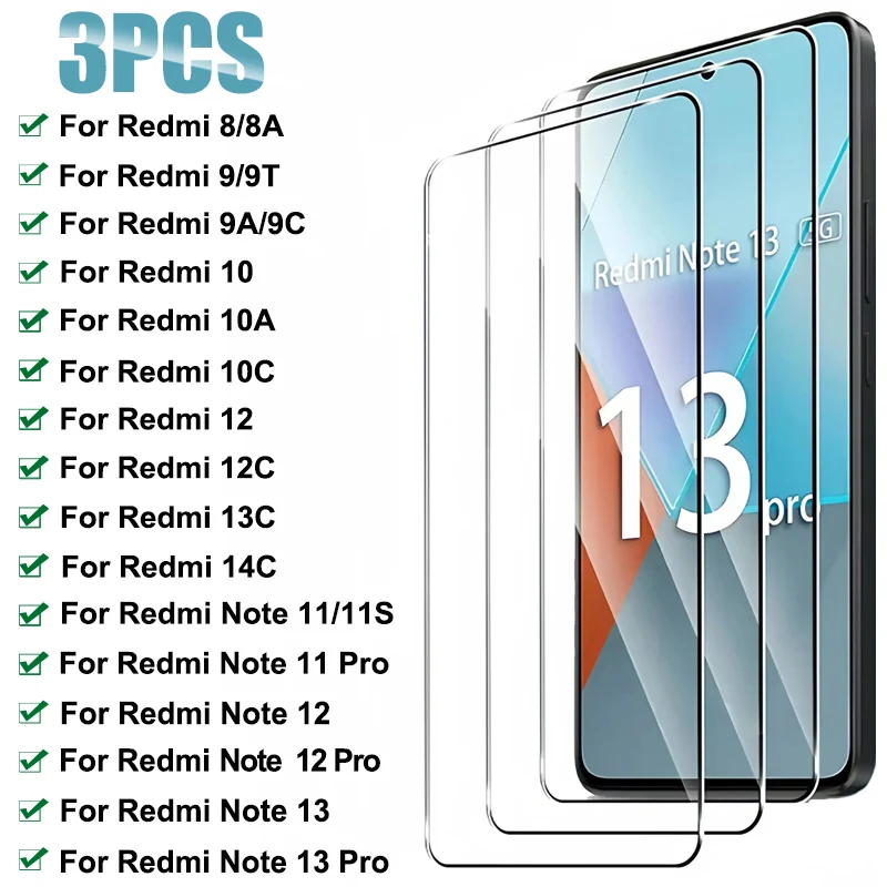 3PCS Protective Glass for Xiaomi Redmi 13c 14c 10c 10a 12c 9a 9c 8a 9 10 Screen Protector For Redmi Note 11 12 13 Pro 12S 14 5G
3PCS Protective Glass for Xiaomi Redmi 13c 14c 10c 10a 12c 9a 9c 8a 9 10 Screen Protector For Redmi Note 11 12 13 Pro 12S 14 5G