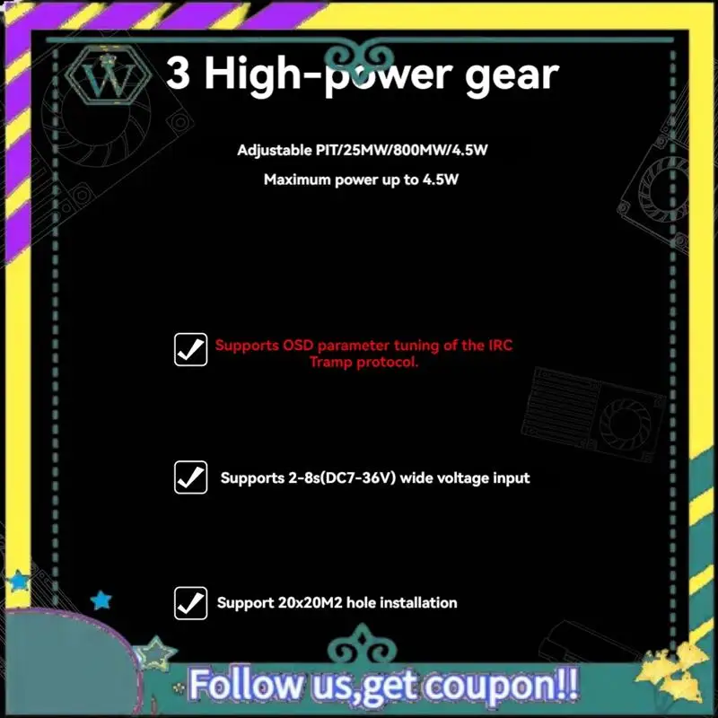 NEW For HGLRC ZEUS 1.2G 4.5W VTX 8CH FPV Video Transmitter 25Mw/800Mw/4.5W For Long Range RC FPV Drone
NEW For HGLRC ZEUS 1.2G 4.5W VTX 8CH FPV Video Transmitter 25Mw/800Mw/4.5W For Long Range RC FPV Drone