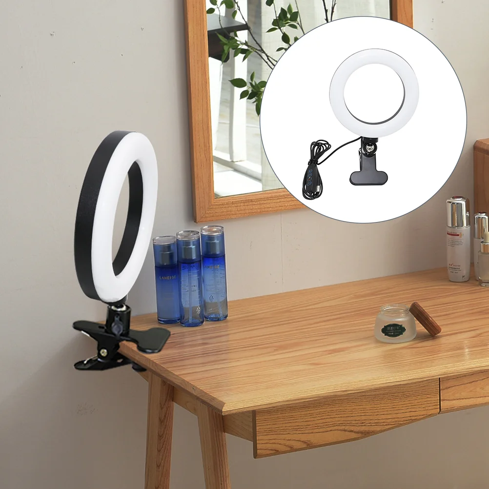 Clip on LED Beauty Streaming Broadcast Lamp Adjustable Brightness Desktop Fill Light for Photography Makeup Video Conference
Clip on LED Beauty Streaming Broadcast Lamp Adjustable Brightness Desktop Fill Light for Photography Makeup Video Conference